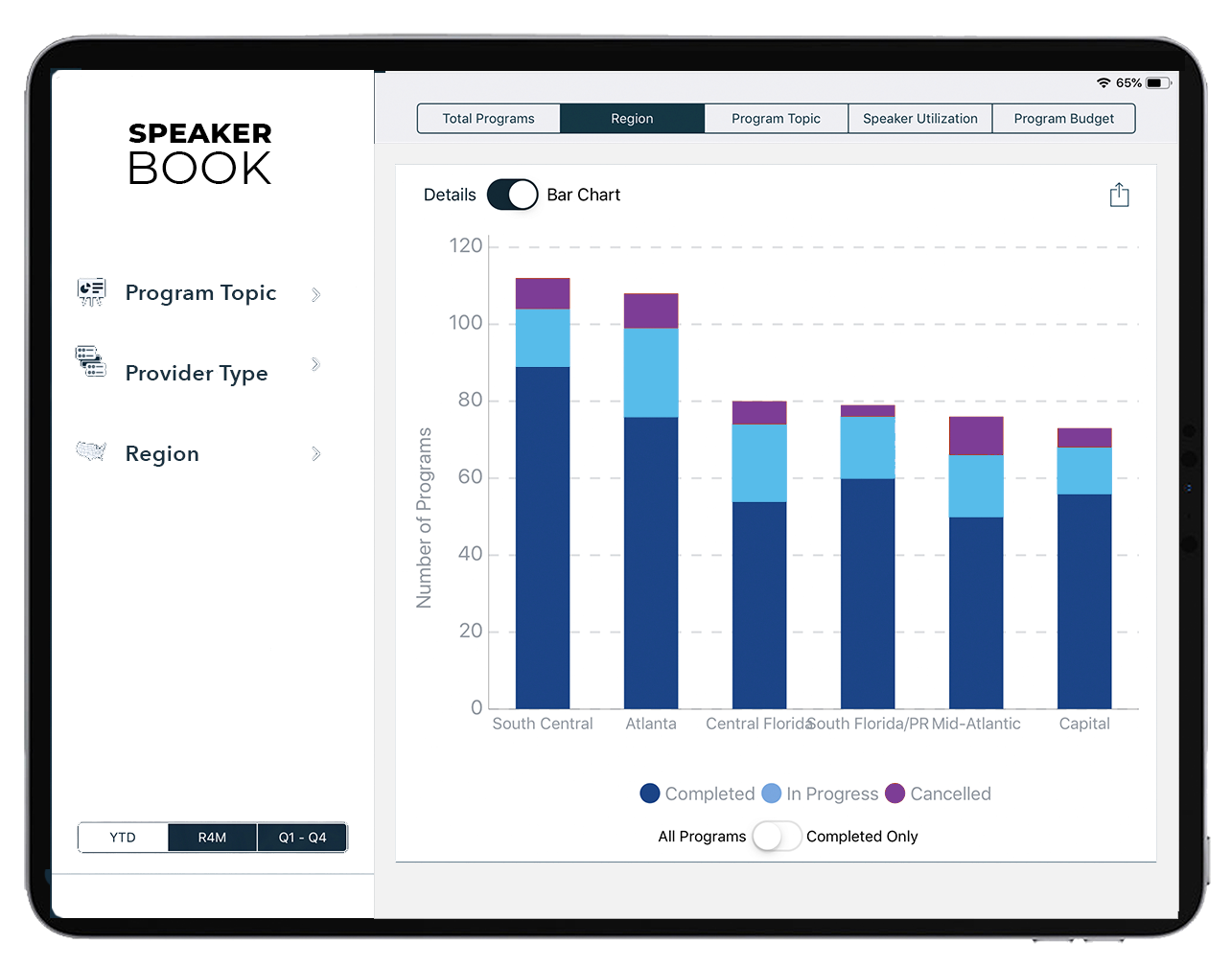 SpeakerBook Analytics app